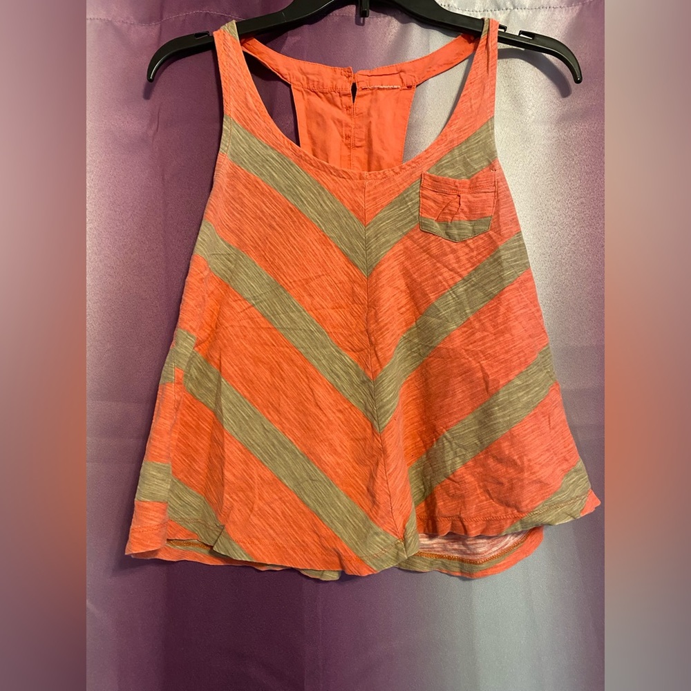 Pink & Tan Tank Top